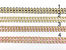 Load image into Gallery viewer, 18K Gold Plated and Enamel Plated Copper Cuban Chain
