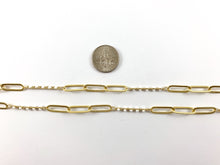 Load image into Gallery viewer, 18K Gold Plated Paperclip with Enamel Dot Chain
