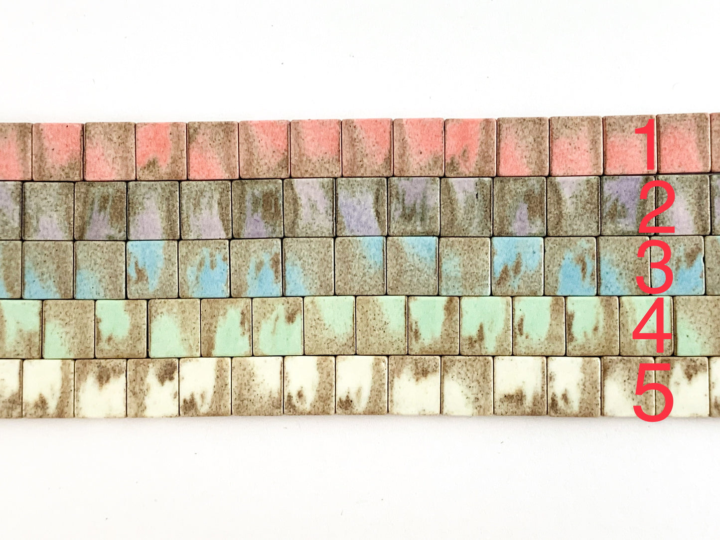 Soft Sand Color Agate Double Drilled Rectangle Smooth Shiny Beads Around 16"-1 strand