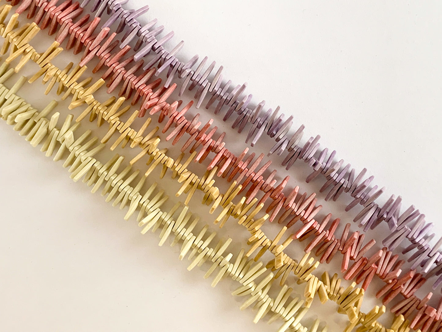 Soft Color Agate Rectangle Top Drilled Smooth Shiny Beads Around 16"