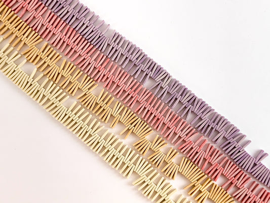 Soft Color Agate Rectangle Top Drilled Smooth Shiny Beads Around 16"