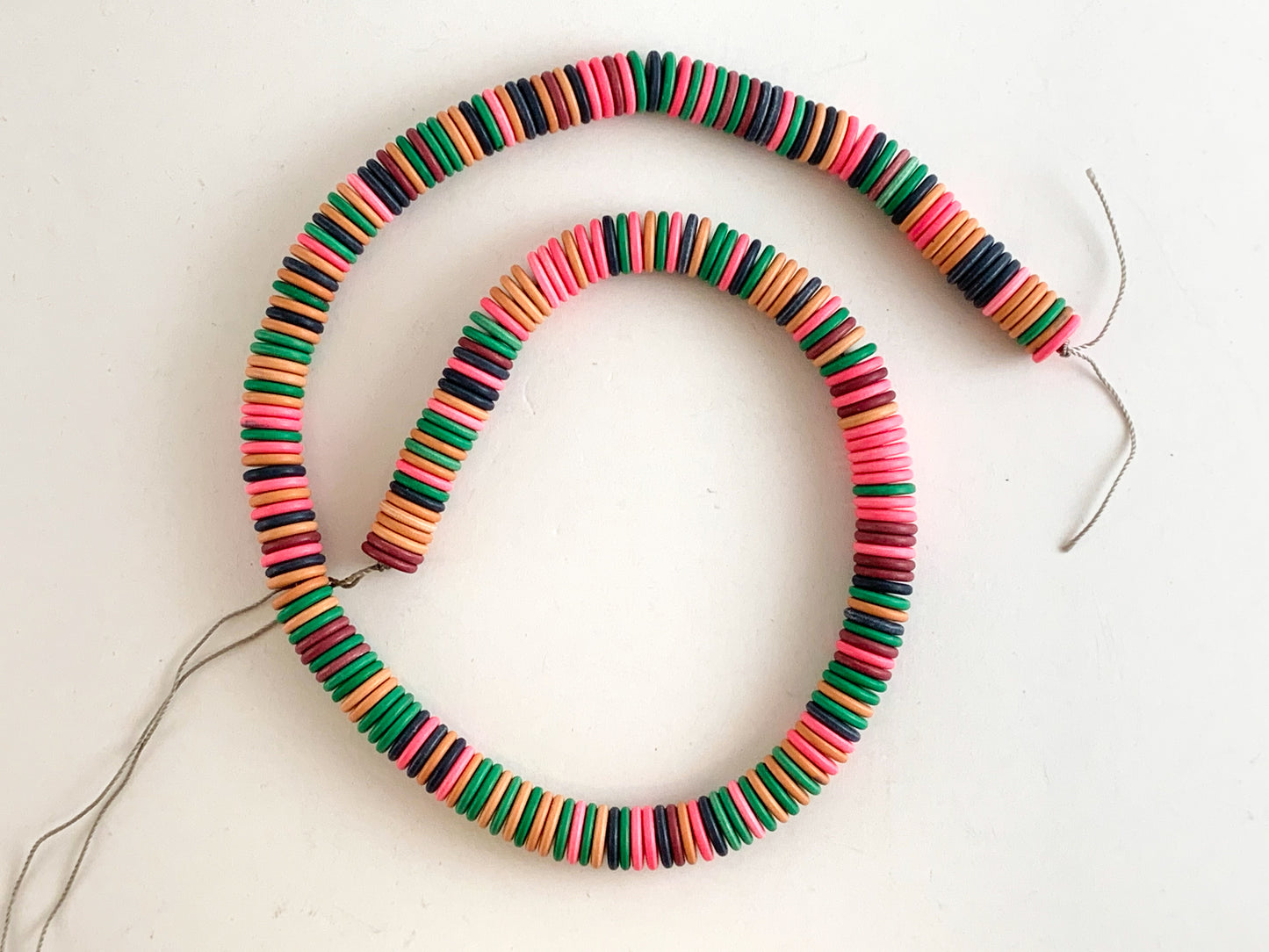 Matte Soft Color Agate Heishi Smooth Beads Around 16"