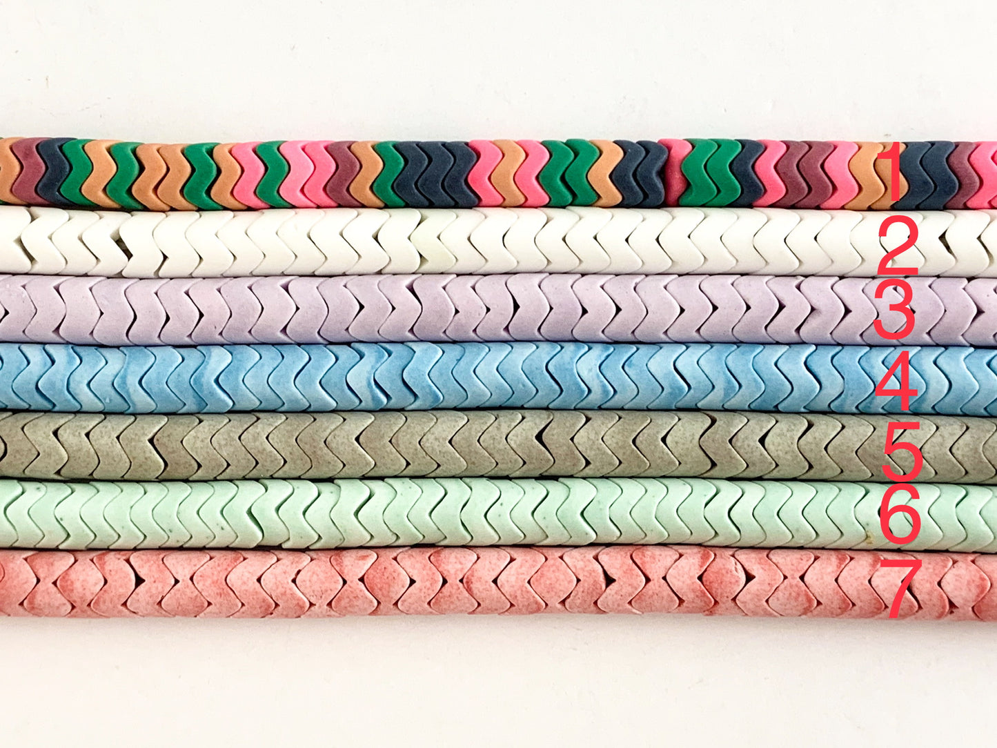 Matte Soft Color Agate Chevron Smooth Beads Around 16"