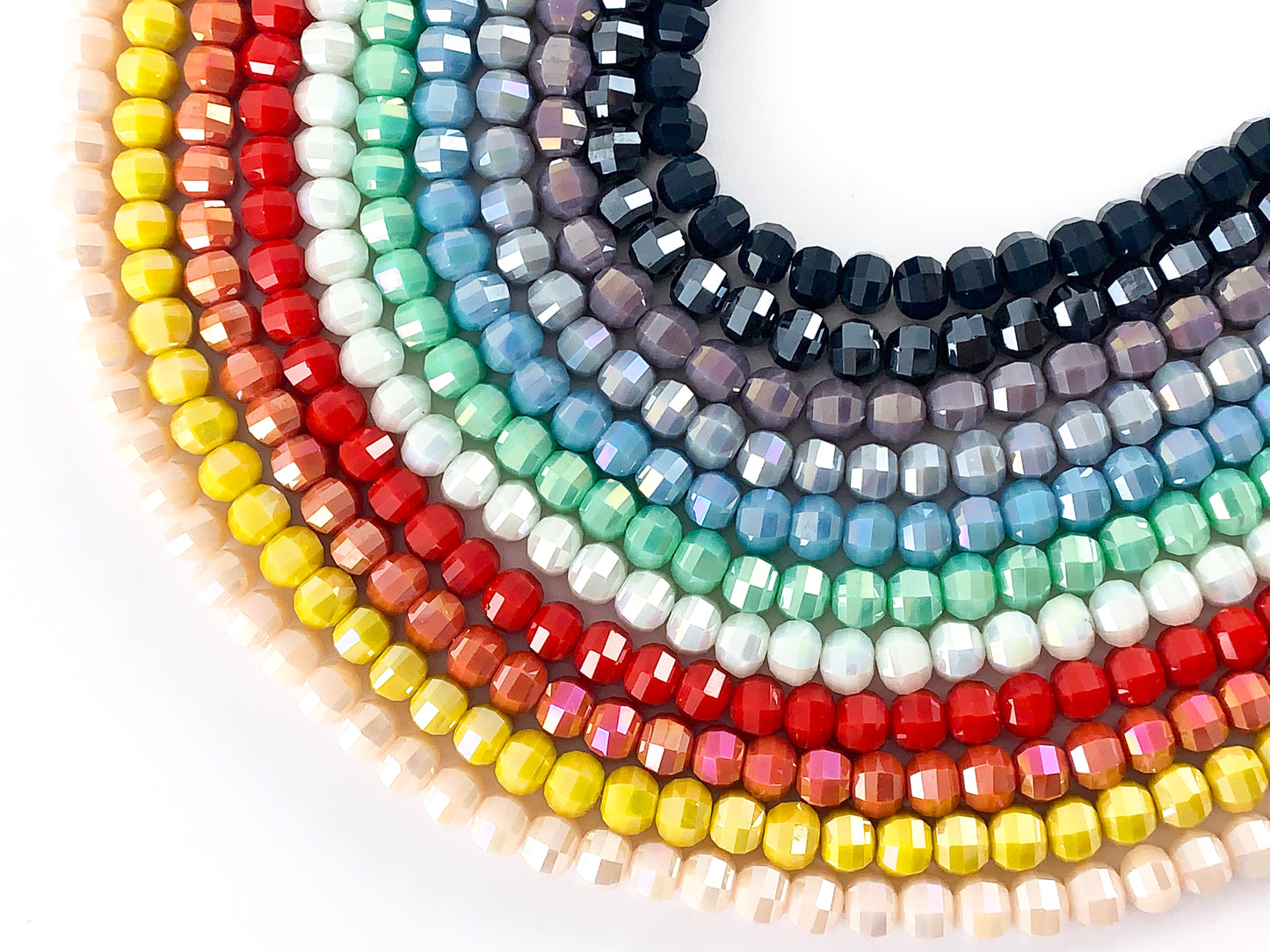 Faceted 36 Cut Shiny 8mm Dyed Jade Glass Pumpkin Shape Rondelle Crystal Strands (around 11")