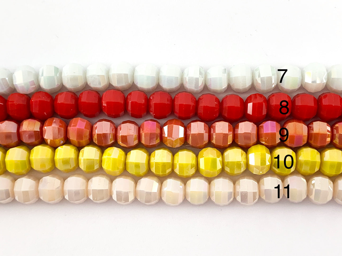 Faceted 36 Cut Shiny 8mm Dyed Jade Glass Pumpkin Shape Rondelle Crystal Strands (around 11")