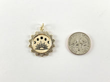 Load image into Gallery viewer, Real Gold 18K Plated Enamel Coin Sunset Bezel Charm Over Brass 8PCS
