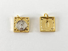 Load image into Gallery viewer, Real Gold 18K Plated Virgin Mary Charm Over Brass 5PCS
