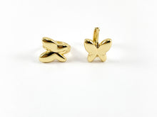 Load image into Gallery viewer, Real 18K Gold/Platinum Plated Butterfly Earring Huggies Over Copper 5 PAIRS
