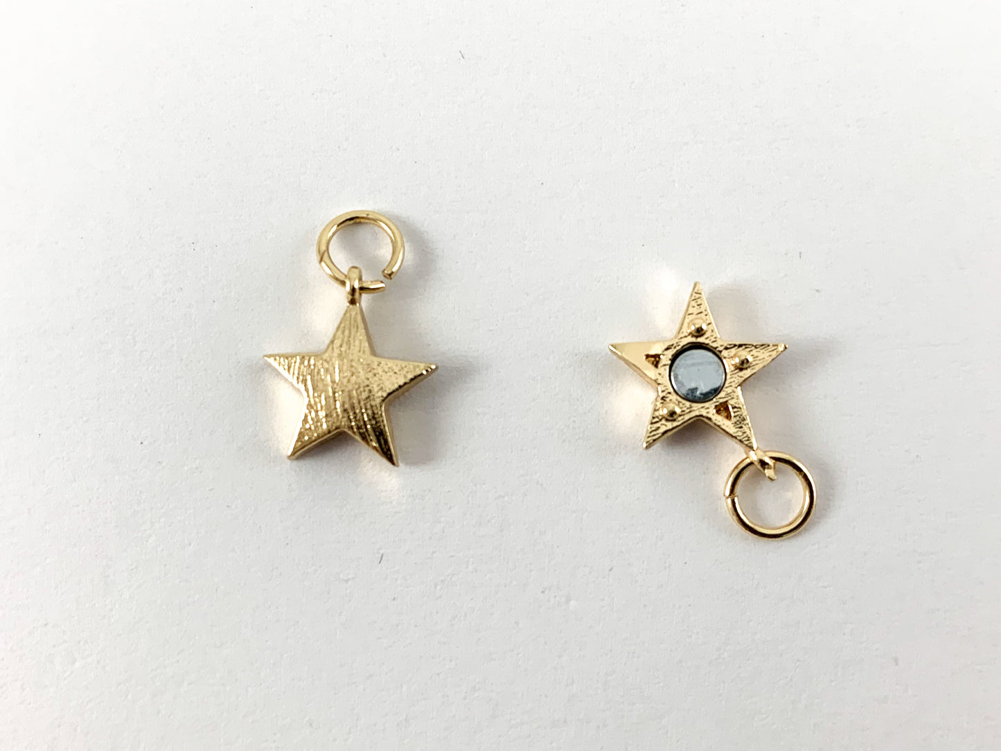 Real 18K Gold Plated Heart & Star Magnetic Clasps over Brass 10 Sets