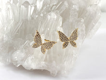 Load image into Gallery viewer, Real Gold 18K Plated CZ Pave Brass Butterfly Ear Cuffs 6PCS
