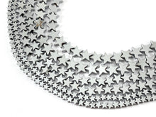 Load image into Gallery viewer, Rhodium Plated Hematite Star Shape Shiny Beads Around 15&quot;
