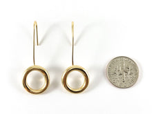 Load image into Gallery viewer, Real 18K Gold Plated Minimalist Circle Dangle Earrings Over Copper 5 PAIRS
