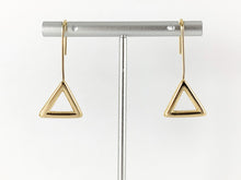 Load image into Gallery viewer, Real 18K Gold Plated Minimalist Triangle Dangle Earrings Over Copper 5PAIRS
