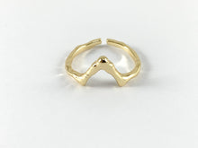 Load image into Gallery viewer, 18K Gold Plated Copper Plain V Shape Pointy Dainty Adjustable Ring 6PCS
