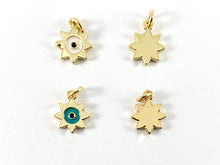 Load image into Gallery viewer, Real 18K Gold Plated Enamel Evil Eye Star Charms 10PCS
