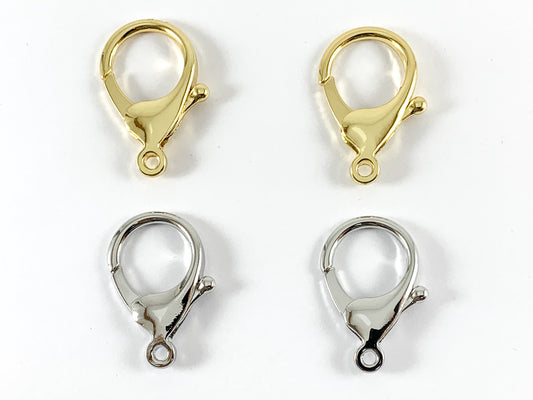18K Gold/Platinum Plated Large Lobster Clasp 10PCS