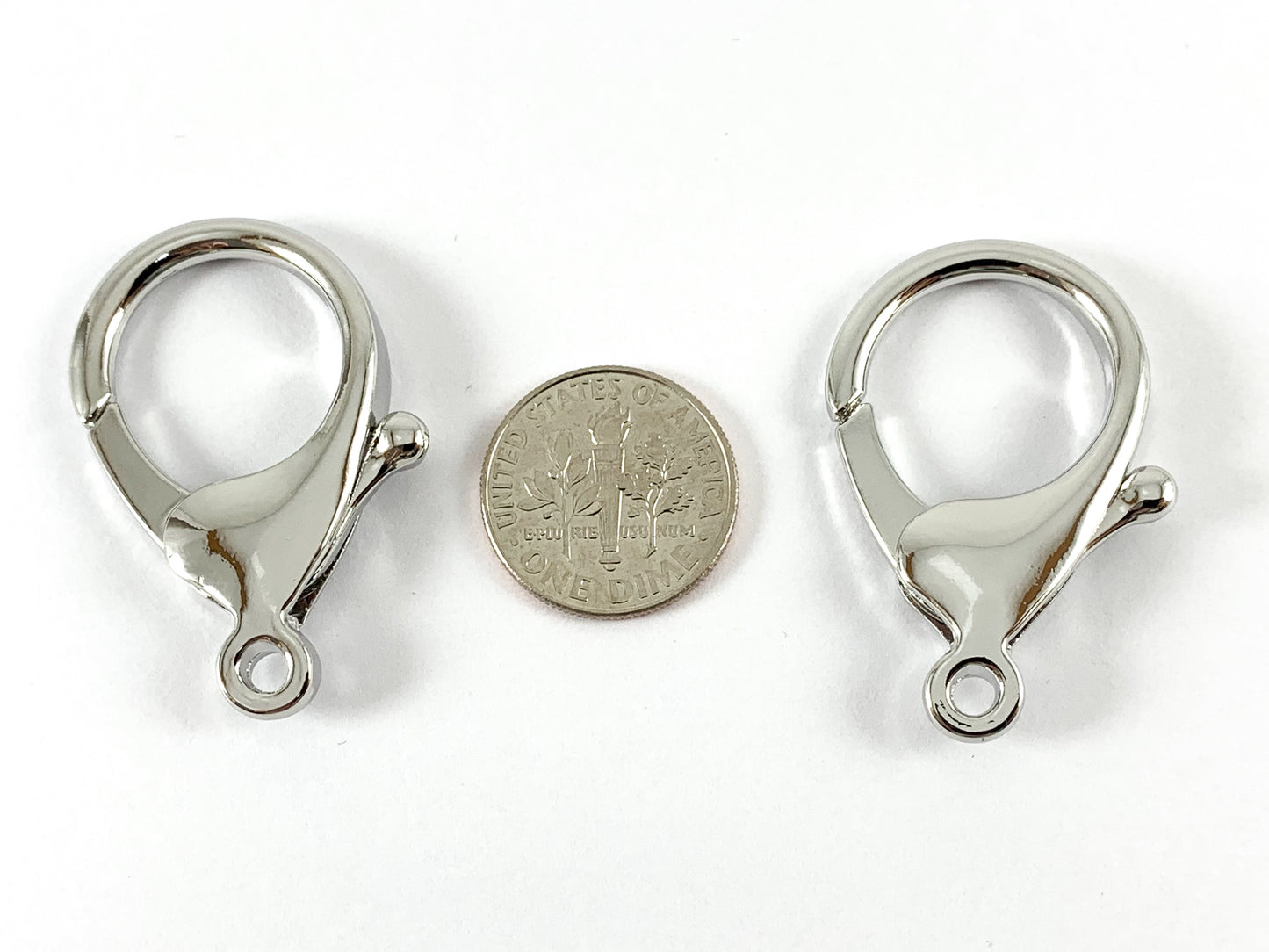 18K Gold/Platinum Plated Large Lobster Clasp 10PCS