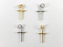 Load image into Gallery viewer, Real Gold 18K/Platinum Plated Cross Charm Over Brass 10PCS
