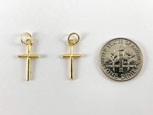 Load image into Gallery viewer, Real Gold 18K/Platinum Plated Cross Charm Over Brass 10PCS
