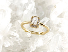 Load image into Gallery viewer, 18K Real Gold Plated Rectangle CZ Pave Adjustable Ring 6PCS
