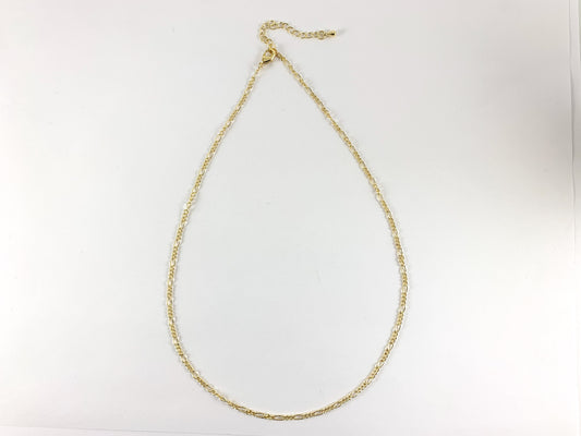 Delicado collar de eslabones minimalista delicado chapado en oro, 10 piezas