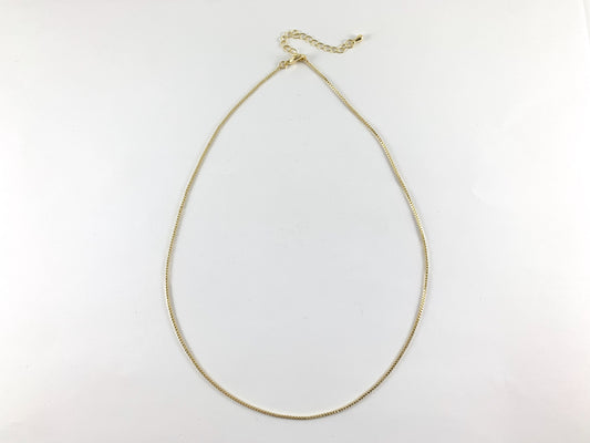 Delicado collar de eslabones minimalista delicado chapado en oro, 10 piezas