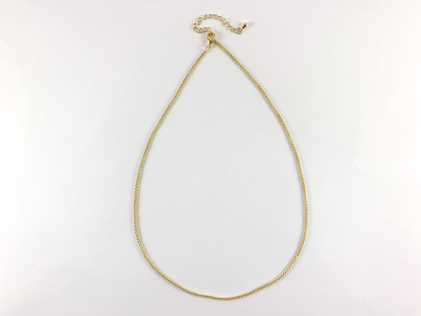 Delicado collar de eslabones minimalista delicado chapado en oro, 10 piezas