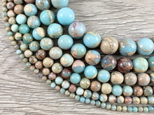 Load image into Gallery viewer, Aqua Terra Jasper Round Gemstone Beads
