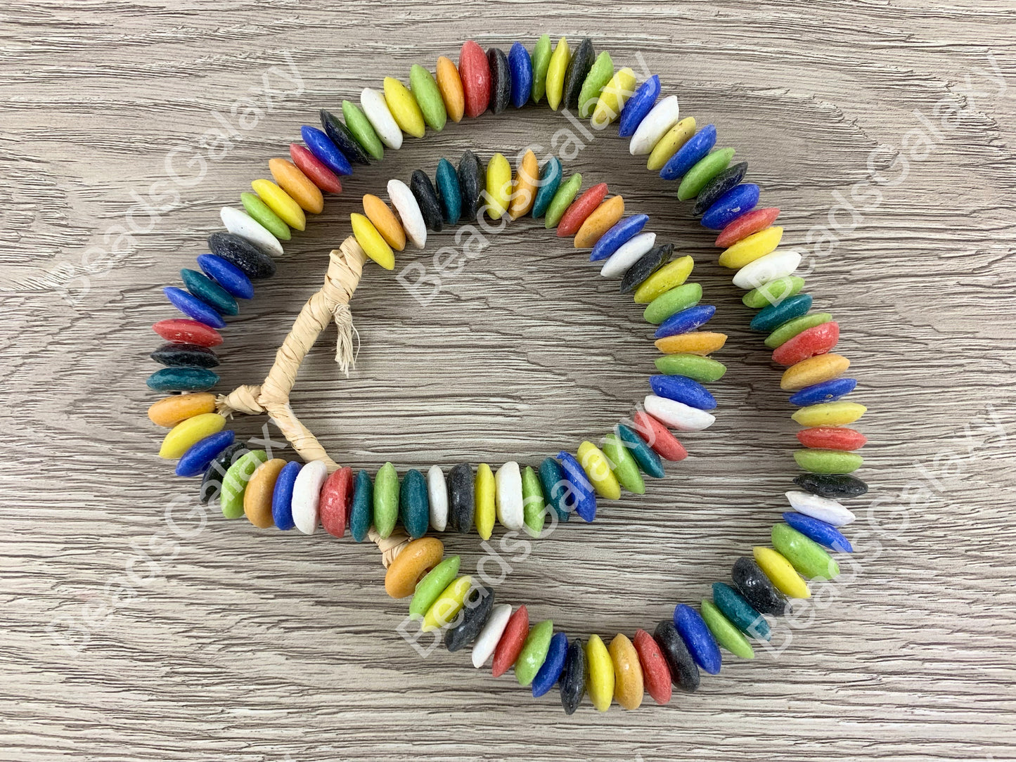 Handmade Sea Glass Power Saucer Rondelle Beads From Ghana Africa