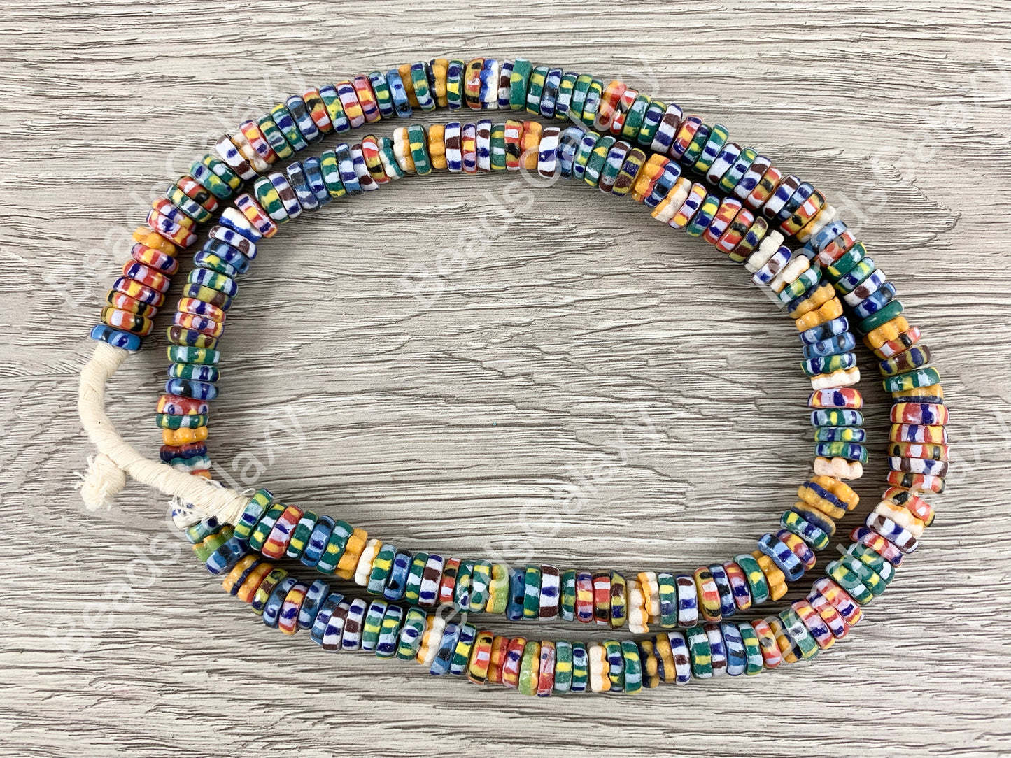 Handmade Recycled Sankas Glass Heishi Beads From Ghana Africa