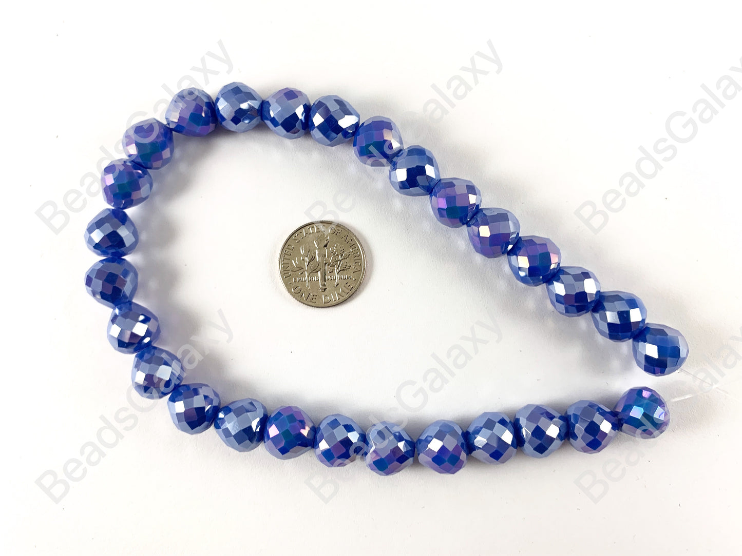 Faceted Shiny 9x10mm Dyed Glass Fat Teardrop Crystal Strands