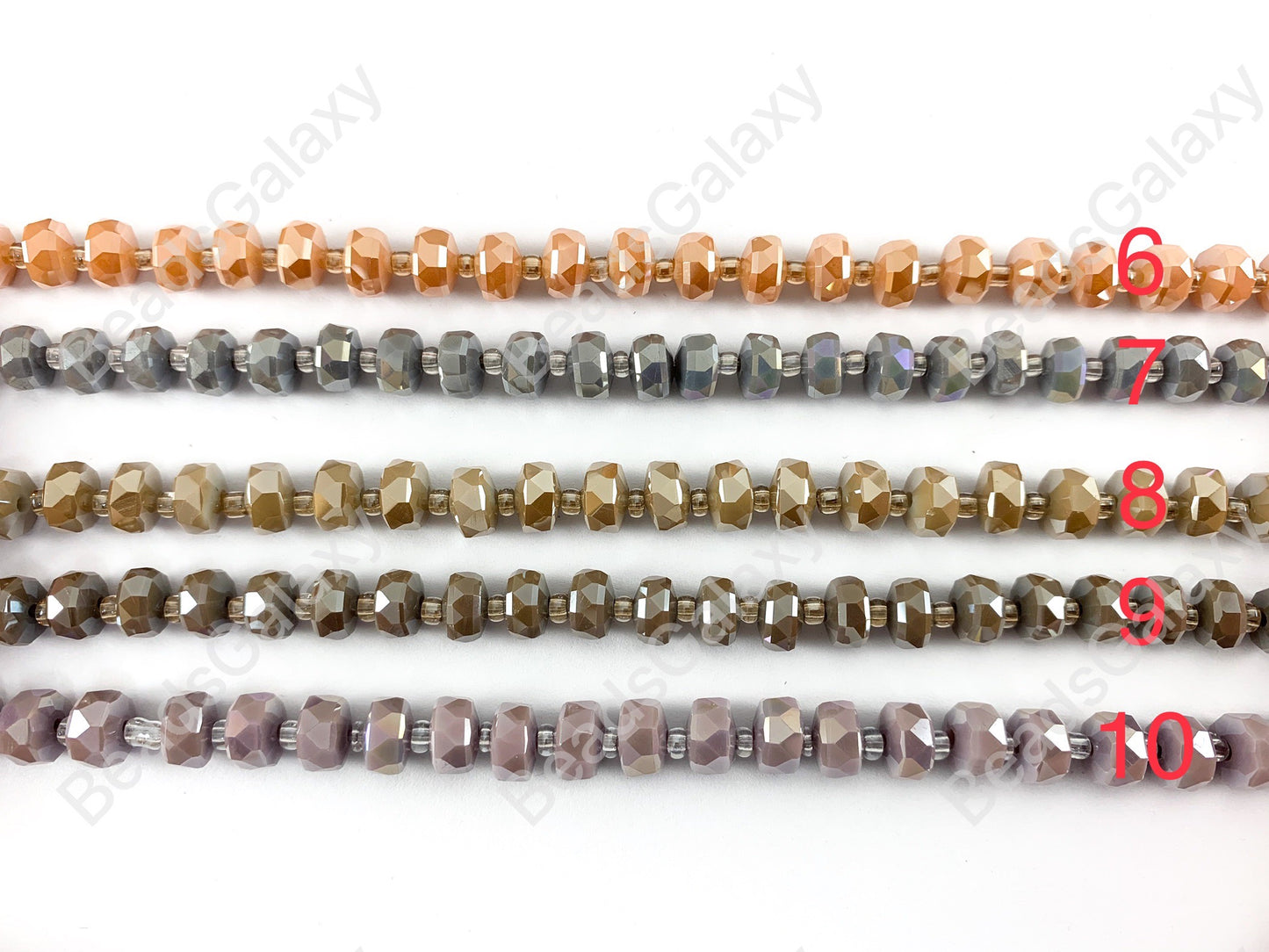 Faceted Shiny 8mm Dyed Glass Heishi/ Wheel/ Rondelle Crystal Beads (16 Colors Available!!!)