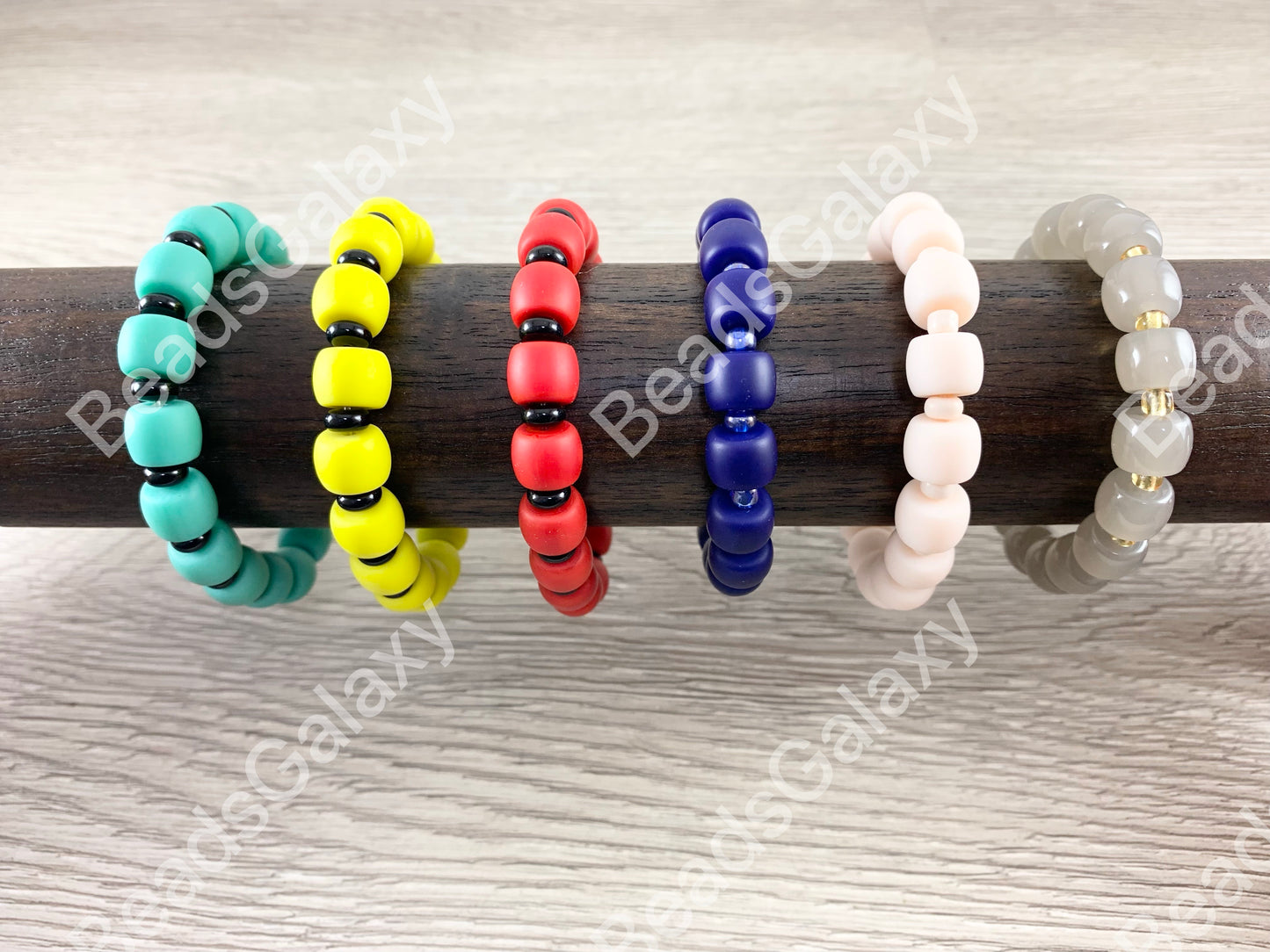 Colorful Glass Stretchy Bracelet Multiple Color Available