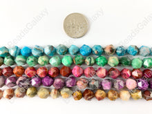 Load image into Gallery viewer, Handcut Dyed Crazy Lace Agate Gemstones Starcut Faceted Natural Gemstone Beads Around 15&quot;
