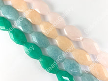 Load image into Gallery viewer, Dyed Pastel Jade Octagon Faceted Flat Natural Stone Beads Around 15&quot;
