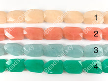 Load image into Gallery viewer, Dyed Jade Twisted Rectangle Flat Natural Stone Beads Around 15&quot;
