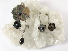 Load image into Gallery viewer, Flower Shell Pendant &amp; Earrings with Freshwater Pearls
