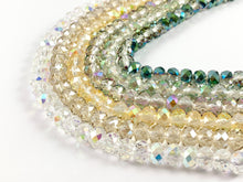 Load image into Gallery viewer, 6x8mm High Quality Crystal Rondelle Faceted Shiny Rondel Crystal Beads Strand Available in 6 Colors
