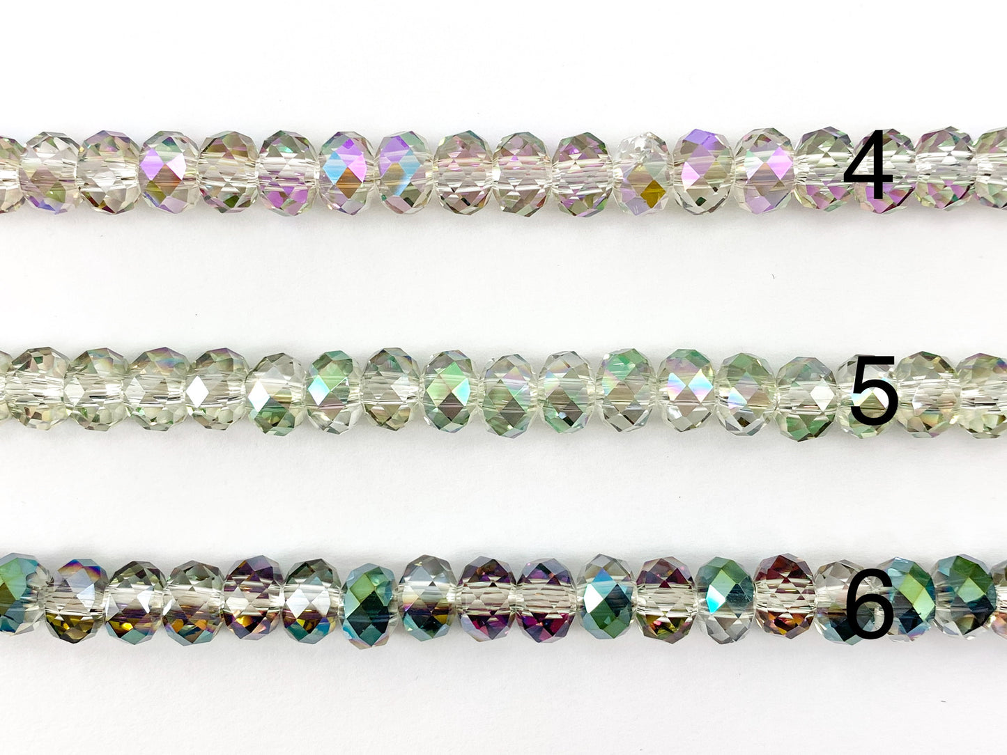 6x8mm High Quality Crystal Rondelle Faceted Shiny Rondel Crystal Beads Strand Available in 6 Colors