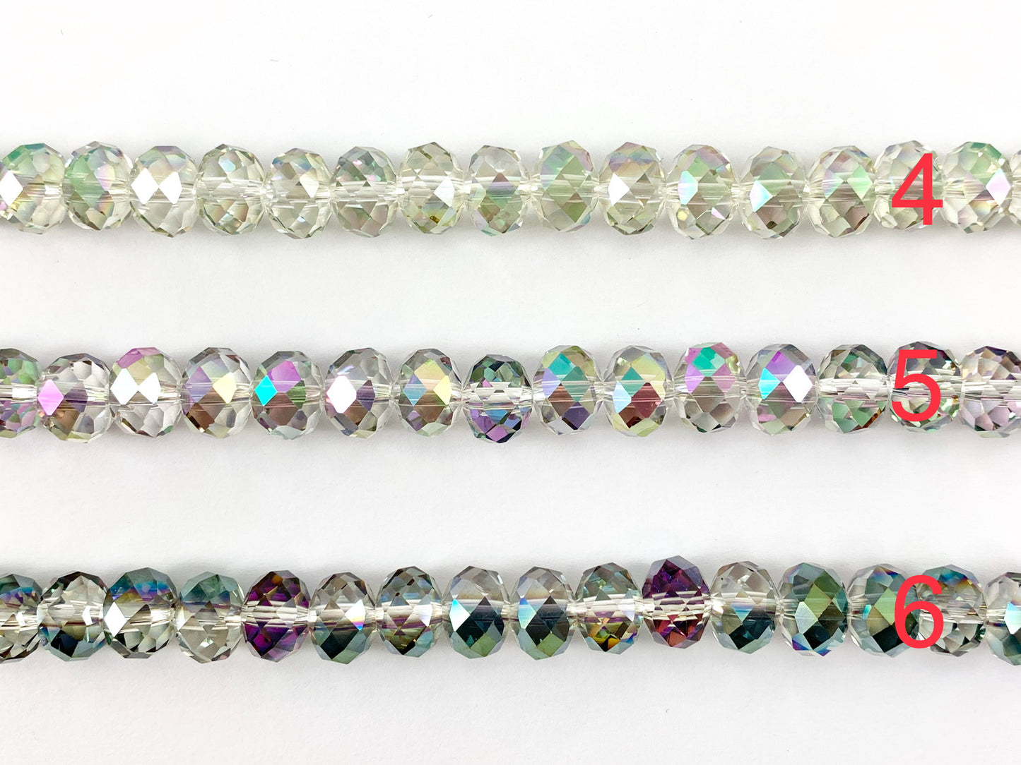 8x10mm High Quality Crystal Rondelle Faceted Shiny Rondel Crystal Beads Strand Available in 6 Colors