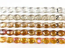 Load image into Gallery viewer, Faceted Shiny 20x24mm Dyed Glass Oval Crystal Beads 24 Colors Available Around 12&quot;
