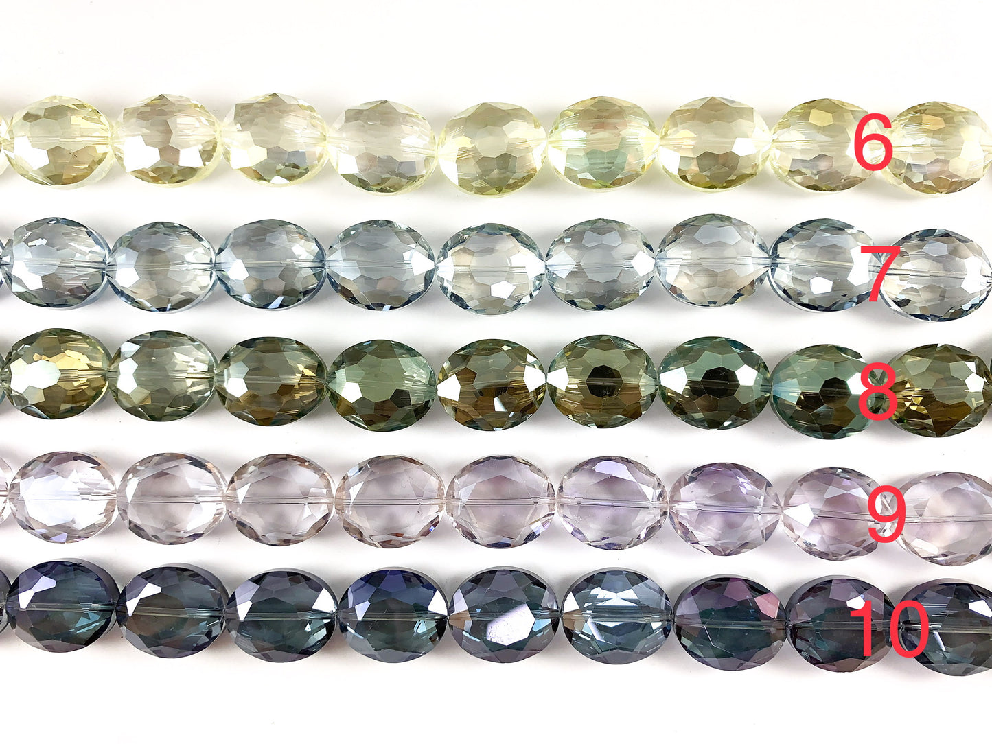 Faceted Shiny 20x24mm Dyed Glass Oval Crystal Beads 24 Colors Available Around 12"