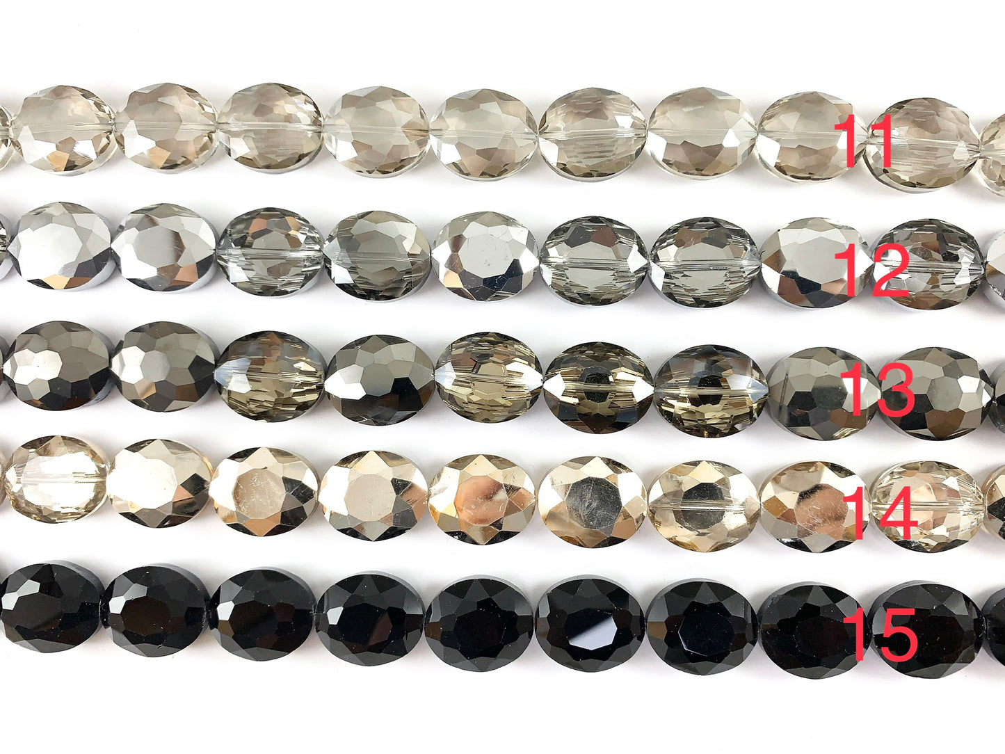 Faceted Shiny 20x24mm Dyed Glass Oval Crystal Beads 24 Colors Available Around 12"