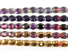 Load image into Gallery viewer, Faceted Shiny 20x24mm Dyed Glass Oval Crystal Beads 24 Colors Available Around 12&quot;
