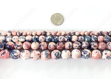 Load image into Gallery viewer, Pastel Pink Mosaic Composite Howlite Round Smooth Beads 6-12mm Around 15&quot;
