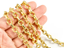 Load image into Gallery viewer, 18K Gold Plated Twisted Circle Chain For Bracelets And Necklaces Making
