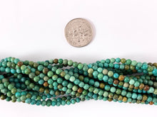 Load image into Gallery viewer, Guaranteed 100% Genuine Natural Turquoise 3mm Round Beads Natural Mineral Authentic Gemstone Beads Around 15-16&quot; *See Description for detail
