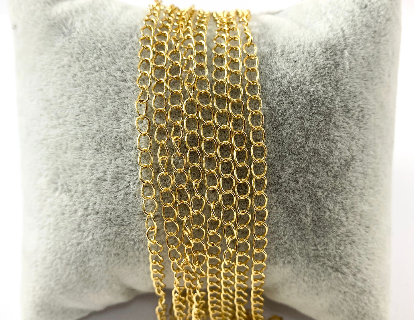 Extensor de pulsera y collar con cadena delicada ovalada chapada en oro/platino de 18 quilates para longitud ajustable