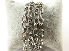 Load image into Gallery viewer, 18K Gold/ Platinum/ Antique Silver Plated Thick Oval Link Textured Chain
