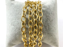 Load image into Gallery viewer, 18K Gold/ Platinum/ Antique Silver Plated Thick Oval Link Textured Chain
